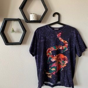 Robert Graham dragon flower short sleeve T